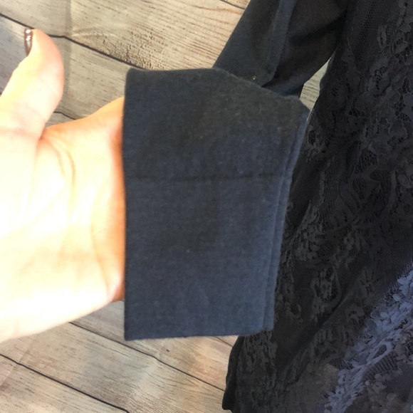 Lafayette 148 Open Cardigan Sweater Lace Back NWT Navy Size Small - Picture 6 of 13